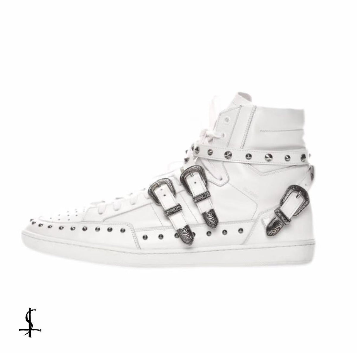 Saint Laurent 14SS SL/08H Studded High Top Sneakers