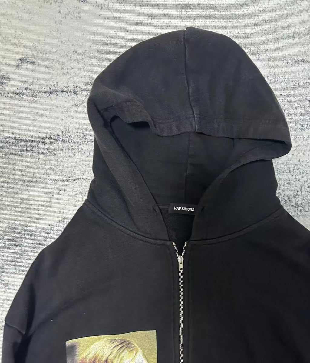 RAF Simons 18FW Christiane F Zip Up Hoodie