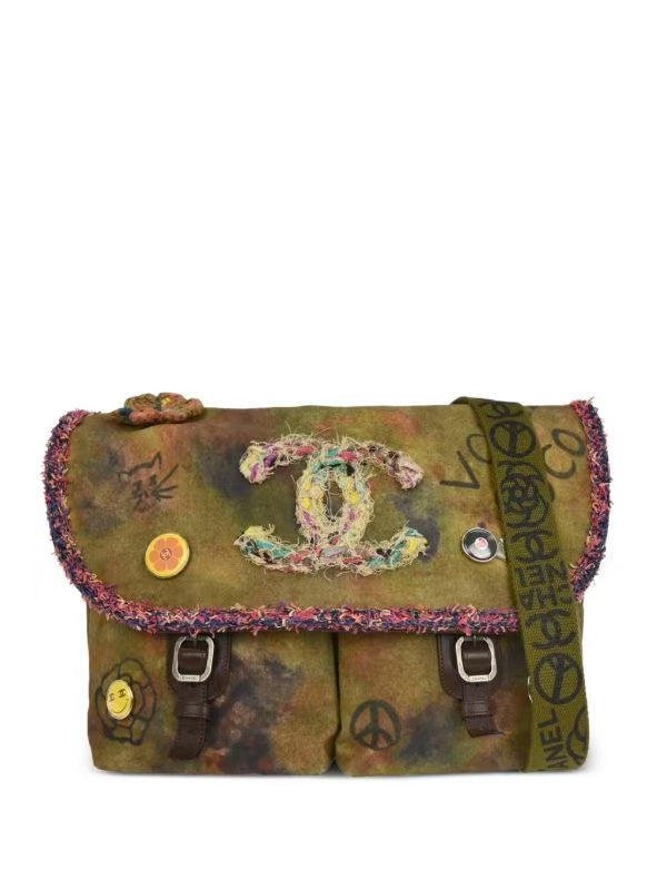 Chanel 2015 Graffiti  Canvas Messenger Bag