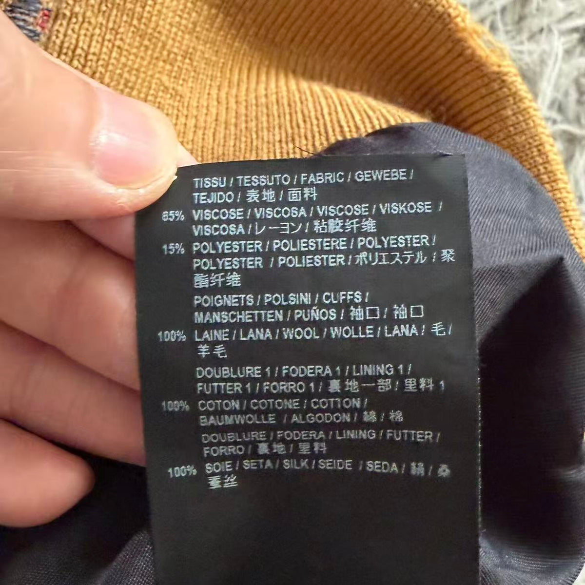 Saint Laurent 17SS Tapisserie Distressed Bomber Jacket