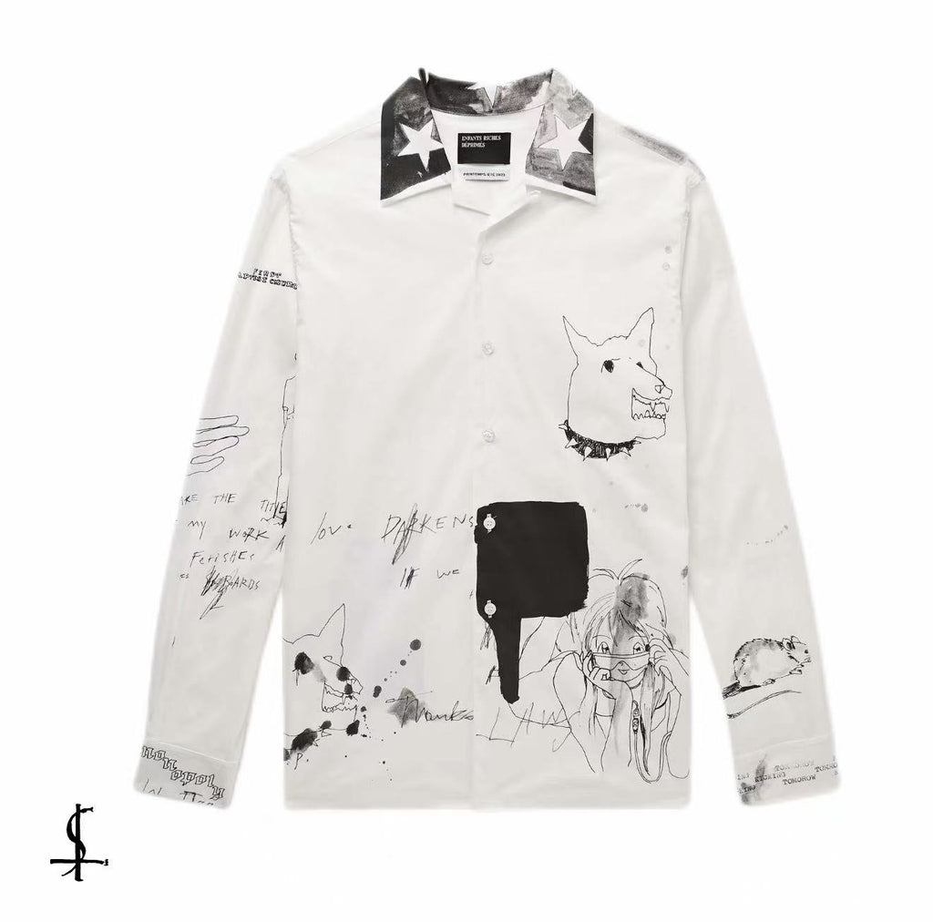 Enfants Riches Deprimes White Black Untitled 77 Lake Geneva Shirt
