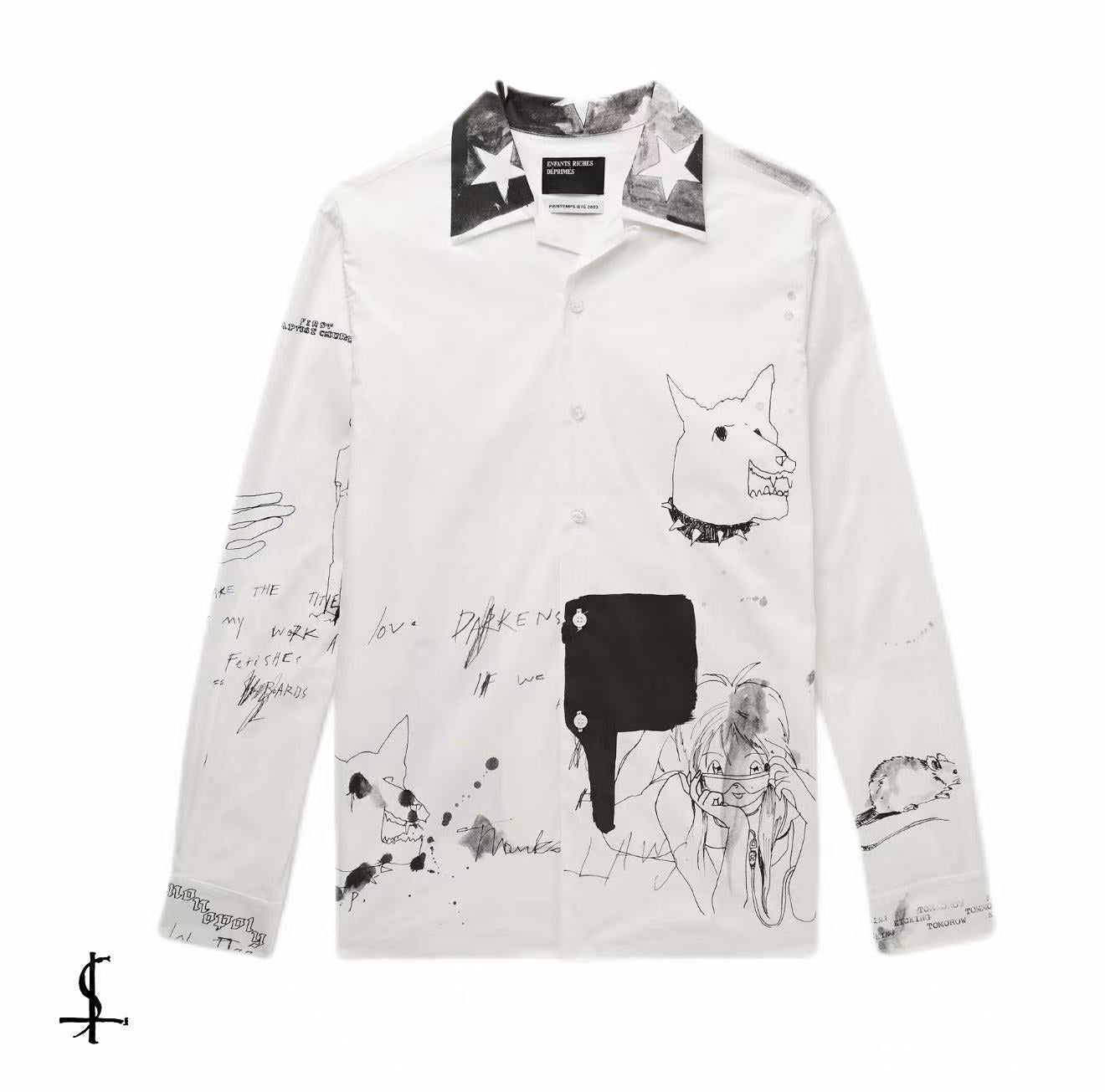 Enfants Riches Deprimes White Black Untitled 77 Lake Geneva Shirt