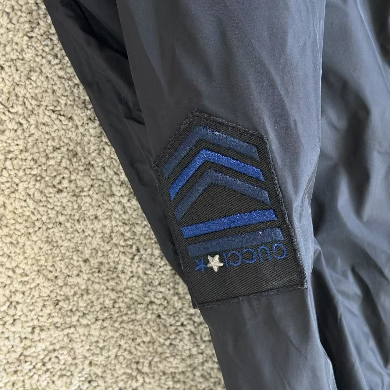 Gucci 2018 Military Web Stripe Navy Logo Jacket