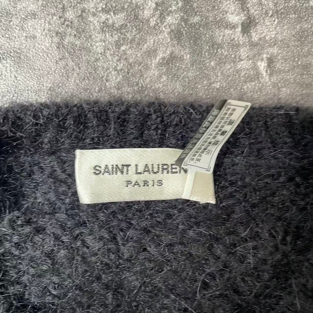 Saint Laurent 15FW Cable Knit Mohair Sweater