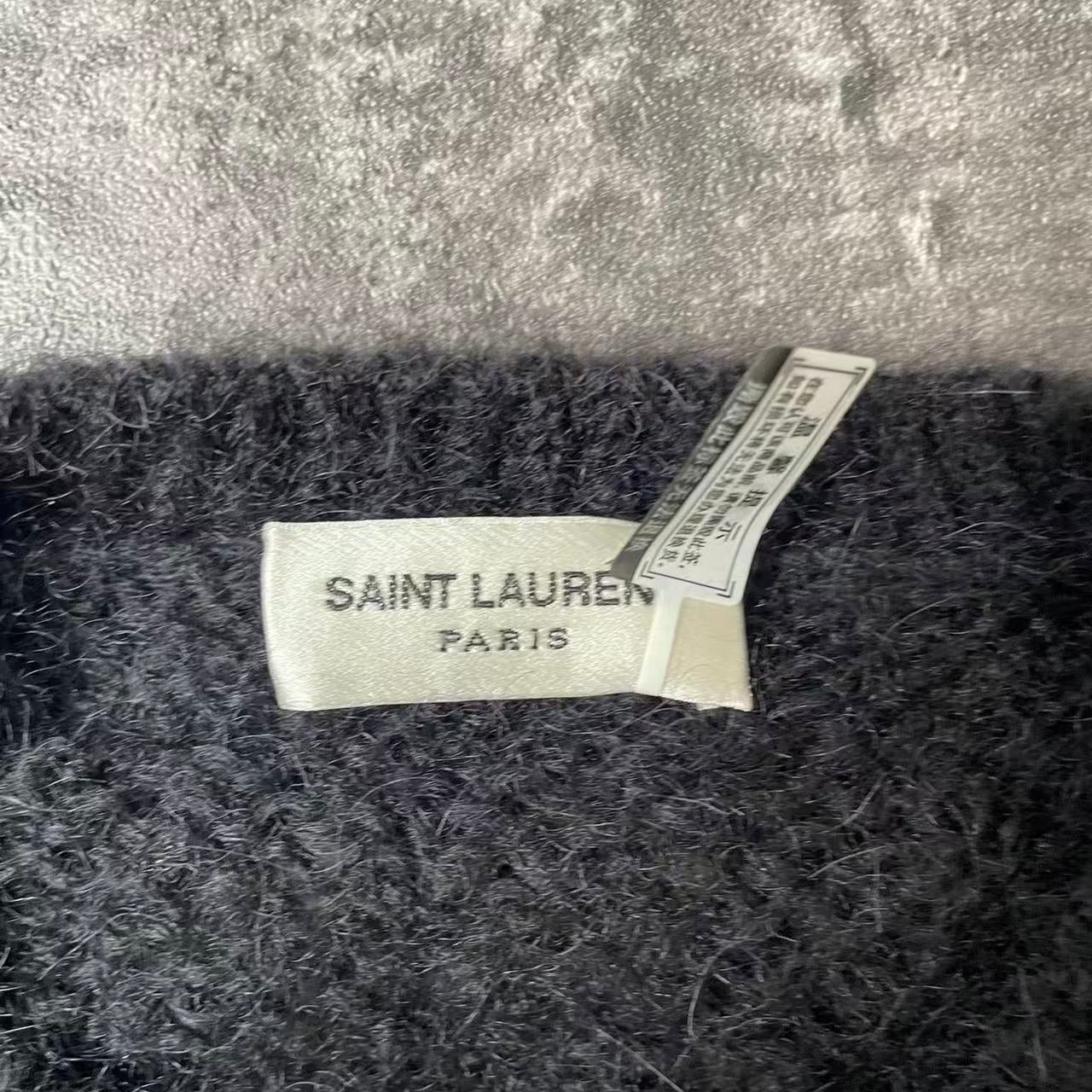 Saint Laurent 15FW Cable Knit Mohair Sweater