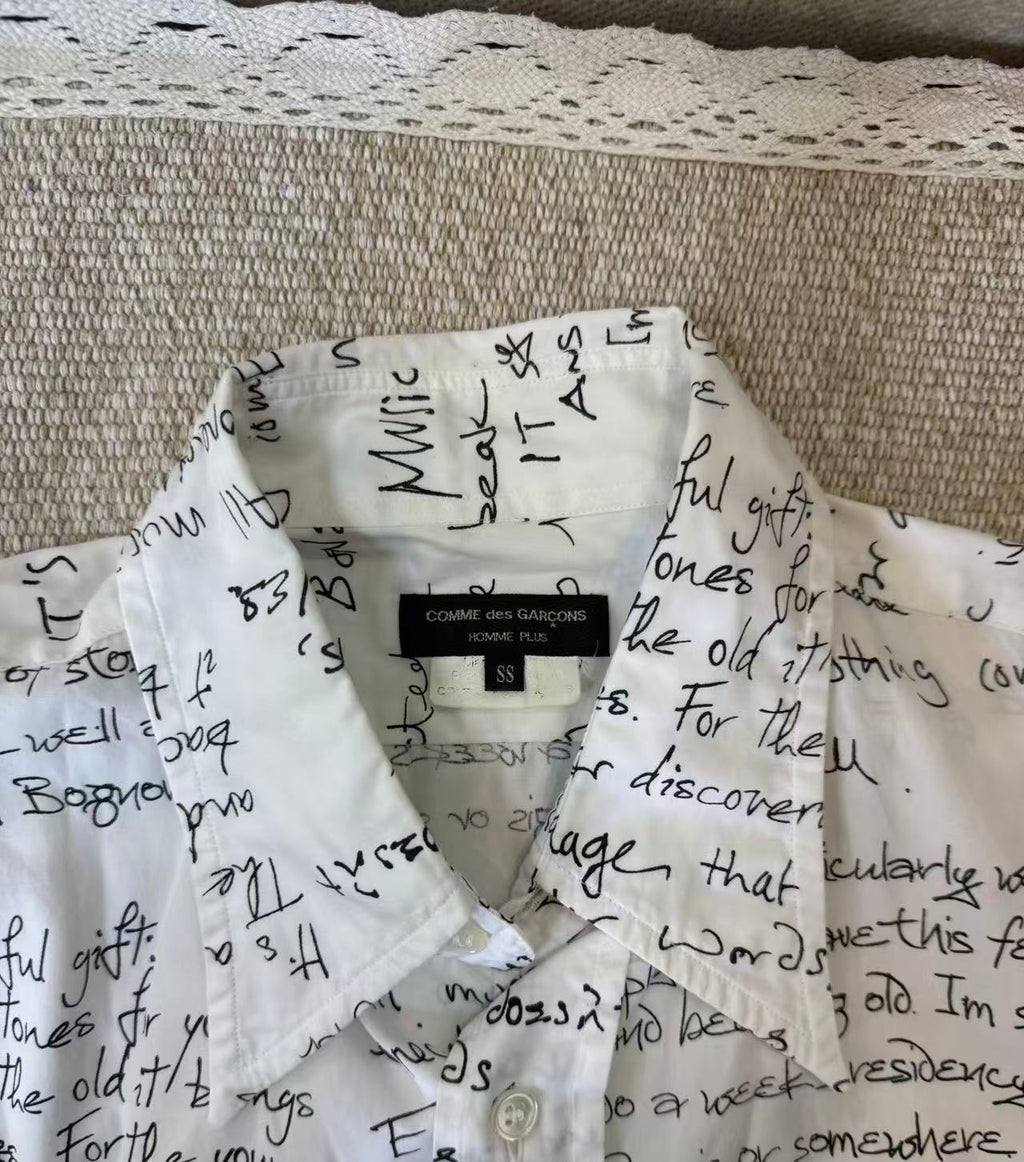 Comme des Garcons homme plus 05ss poem shirt