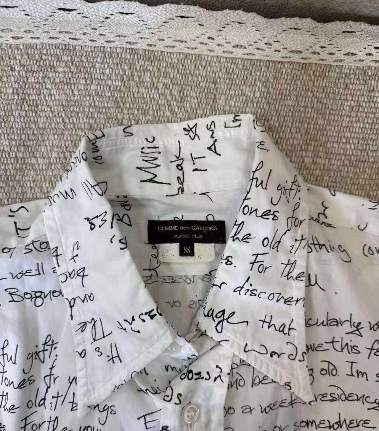 Comme des Garcons homme plus 05ss poem shirt