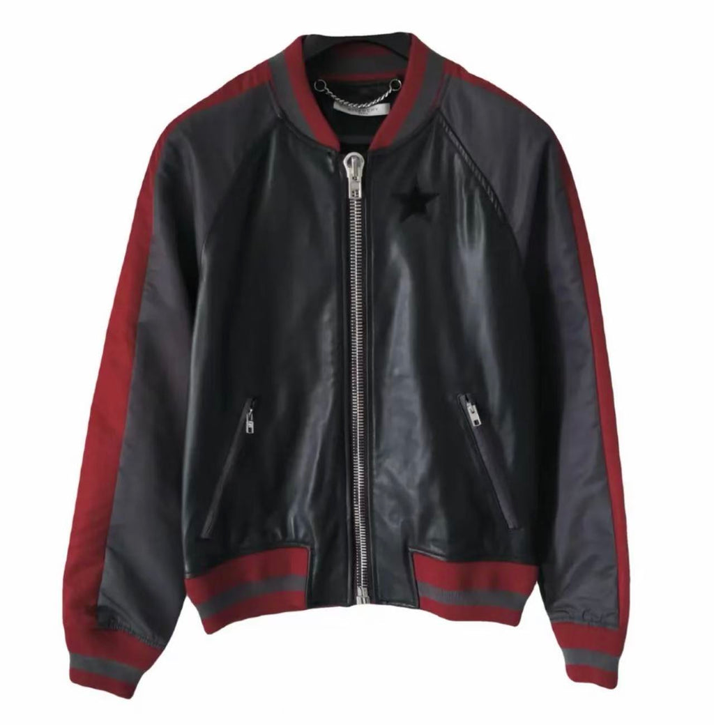 Givenchy black star leather jacket