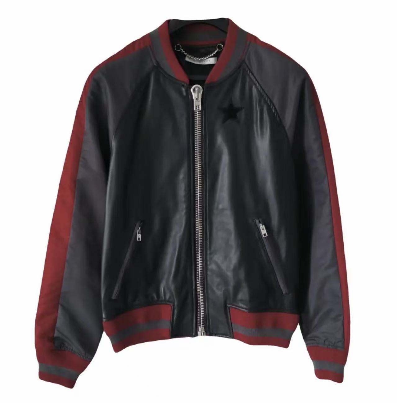 Givenchy black star leather jacket