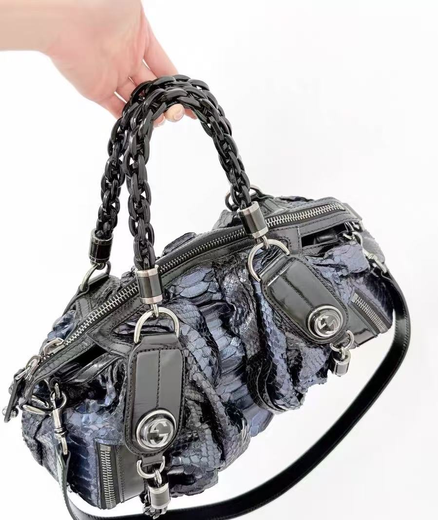 Gucci 09FW Python Galaxy Handle Bag