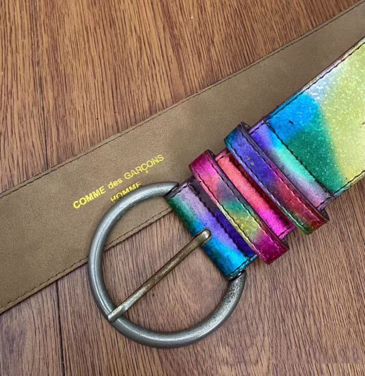 Comme Des Garcons Vintage Multi-color Leather Belt