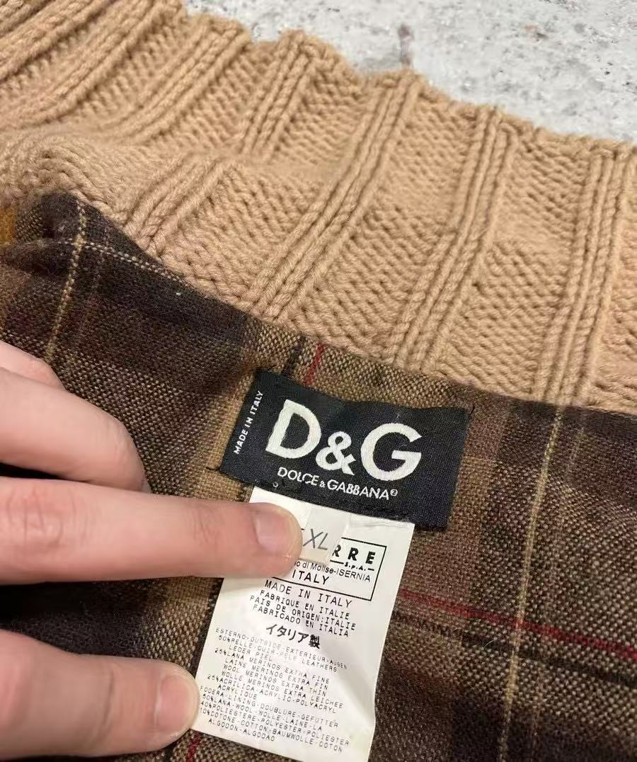Dolce & Gabbana 2002AW Suede Knit Hybrid Multi-Zip Jacket