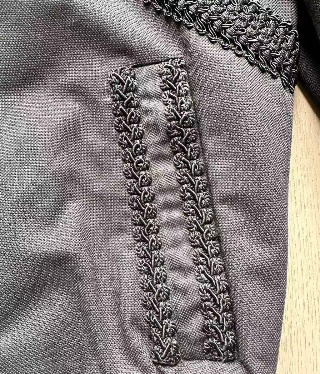 Dolce & Gabbana Macrame Embroidered Bomber Jacket