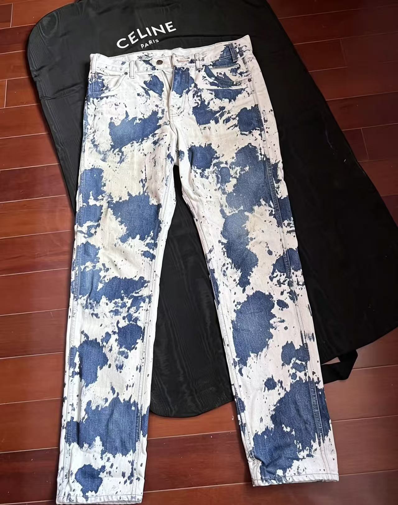 Celine 21SS Bleach Wash Jeans