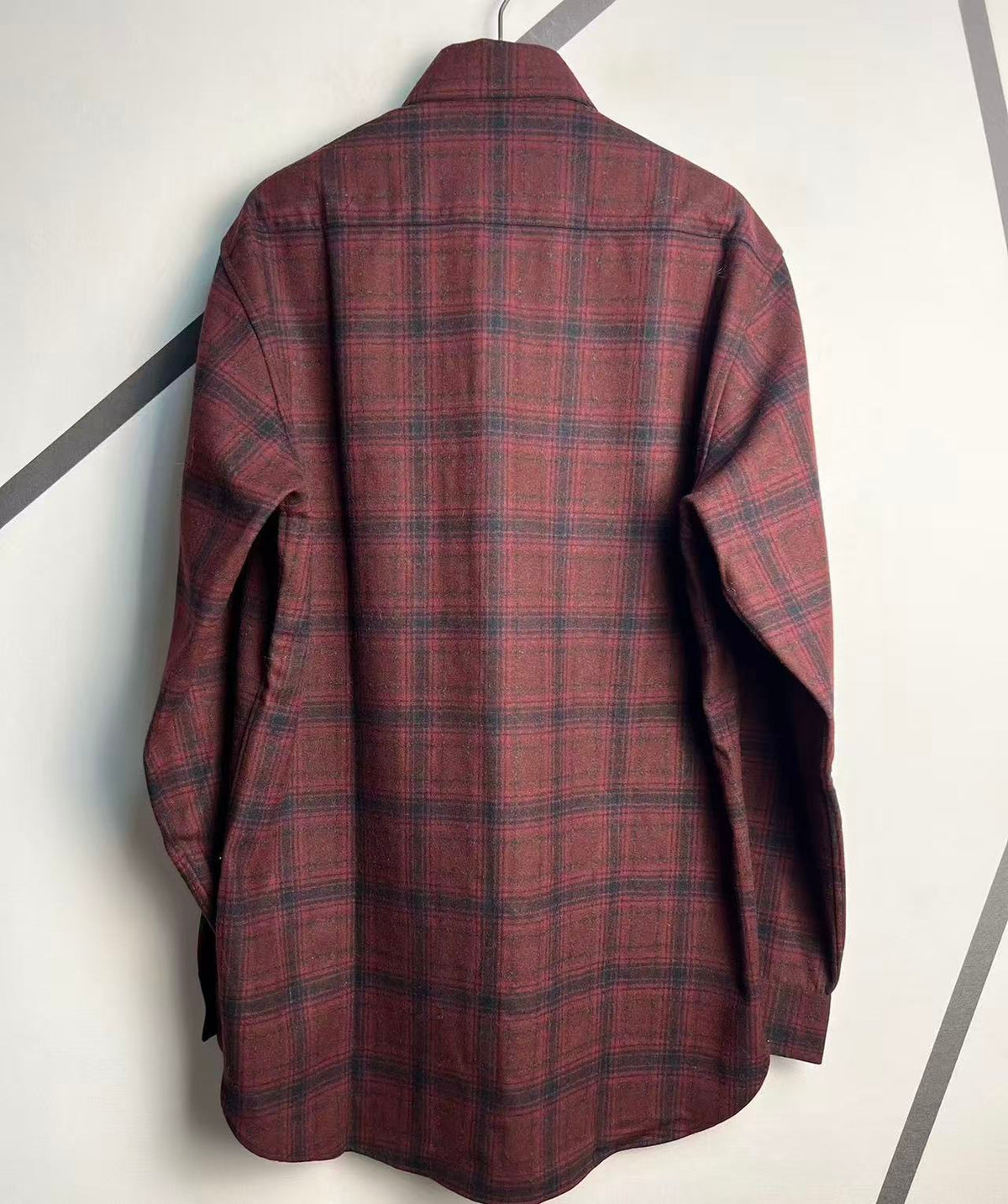 Saint Laurent 14FW Silk-Lined Wool Checked Shirt