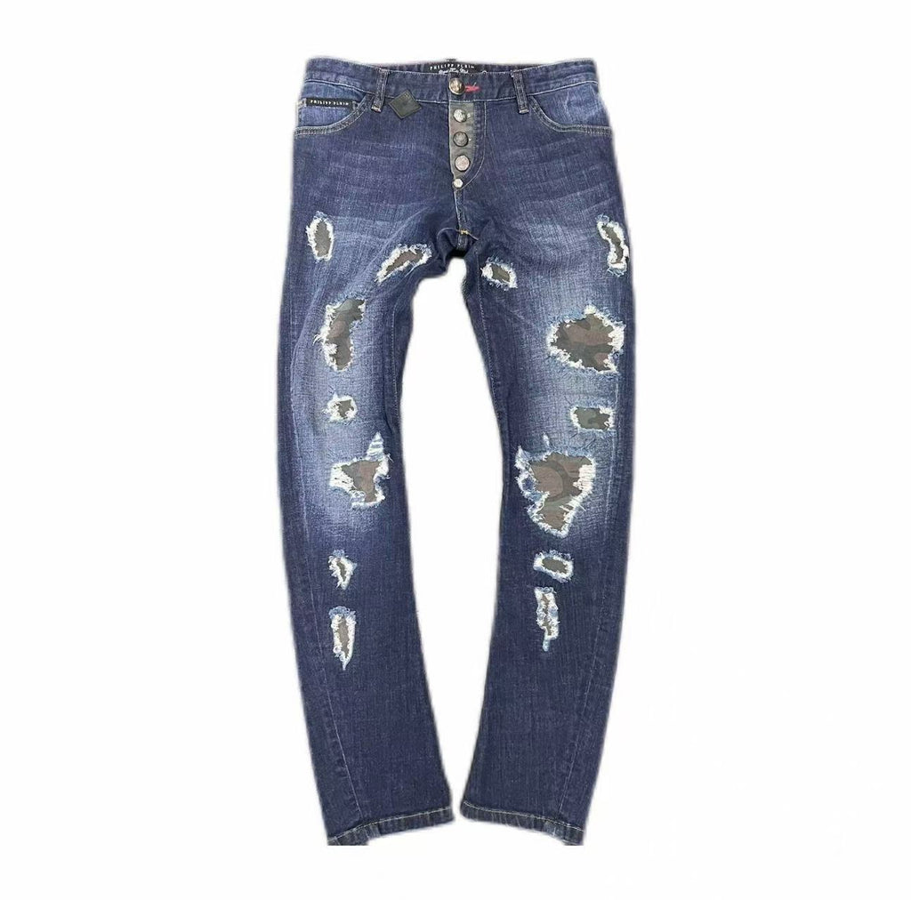 Philipp Plein FW16 Illegal Fight Club Distressed Denim