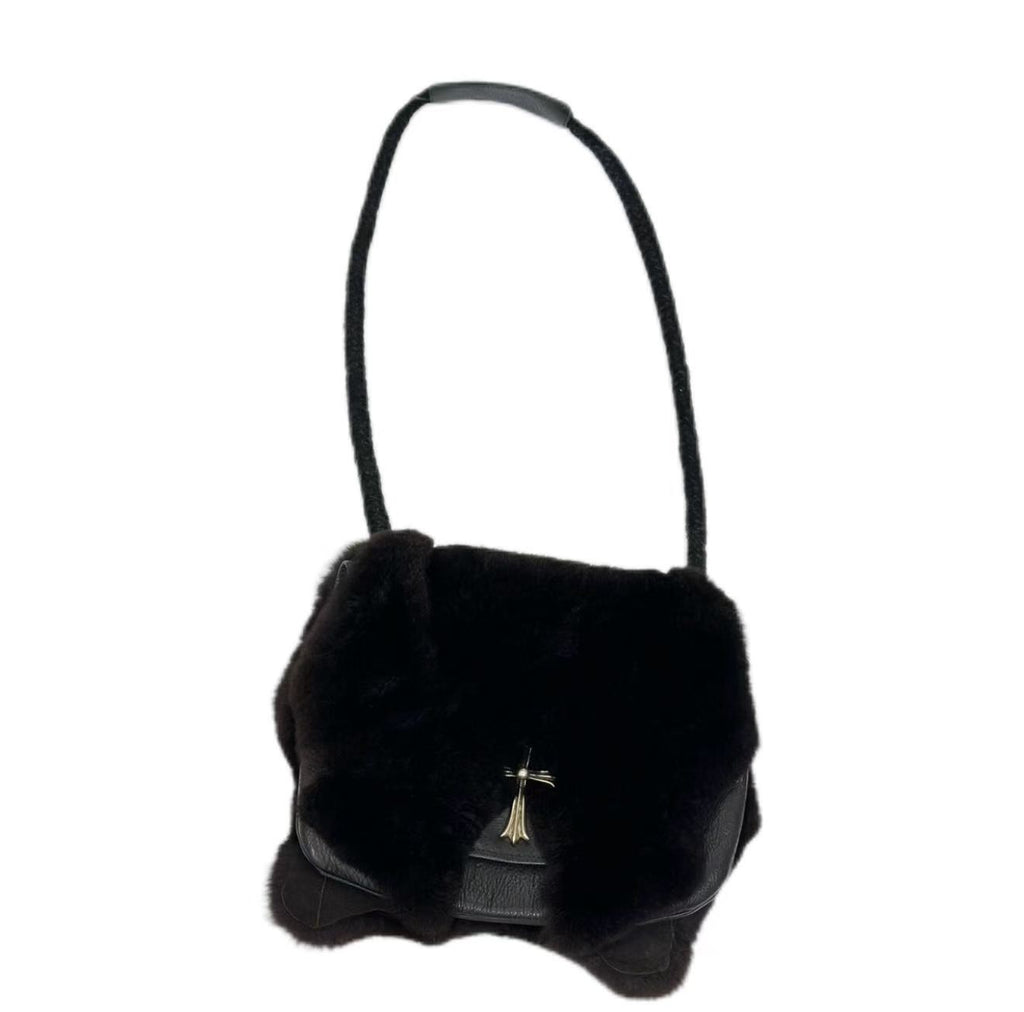 Chrome Hearts Mink Fur Crossbody Bag