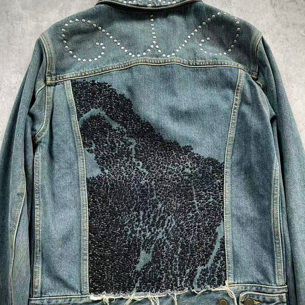 Saint Laurent 15SS Studded Denim Jacket