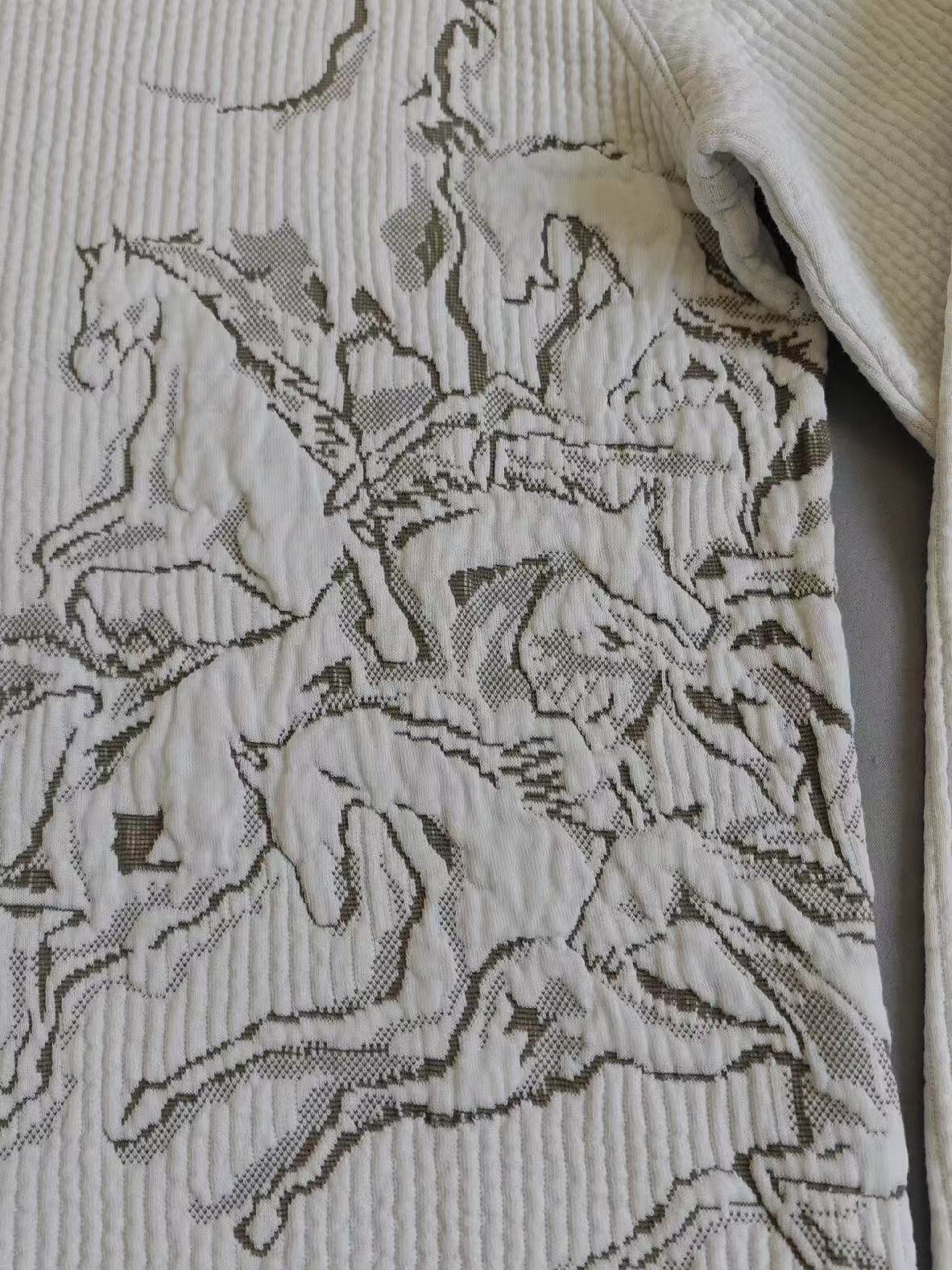 Hermes White Horse Sweatshirt