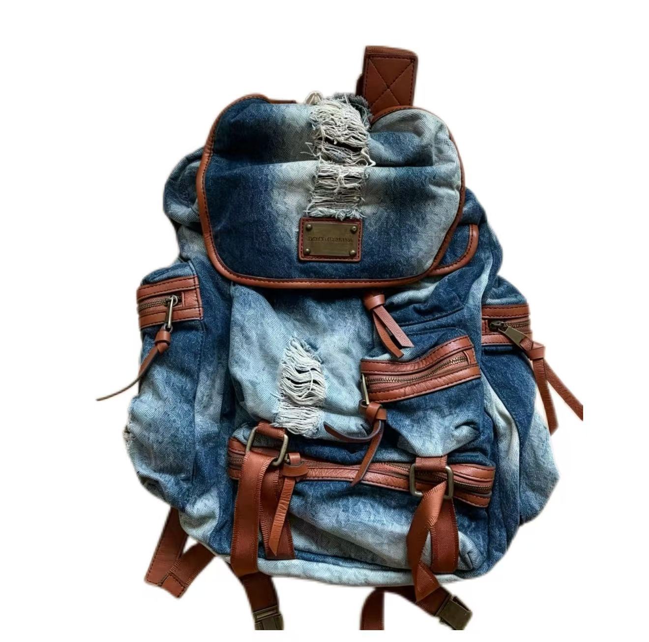 Dolce & Gabbana Vintage Multipocket Denim Backpack