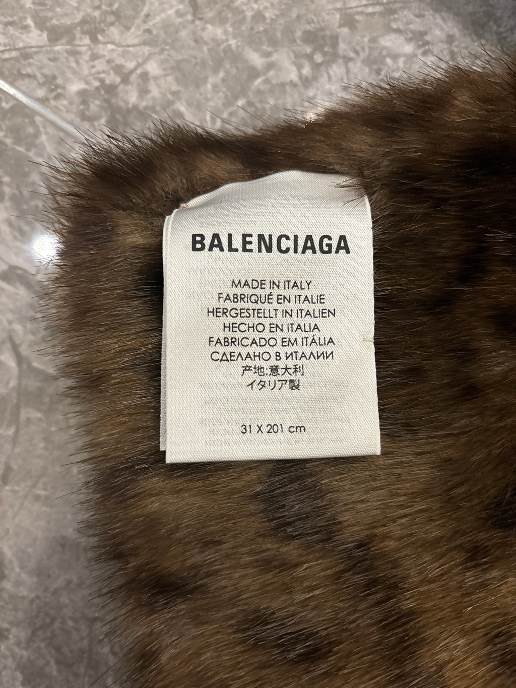 Balenciaga fur scarf