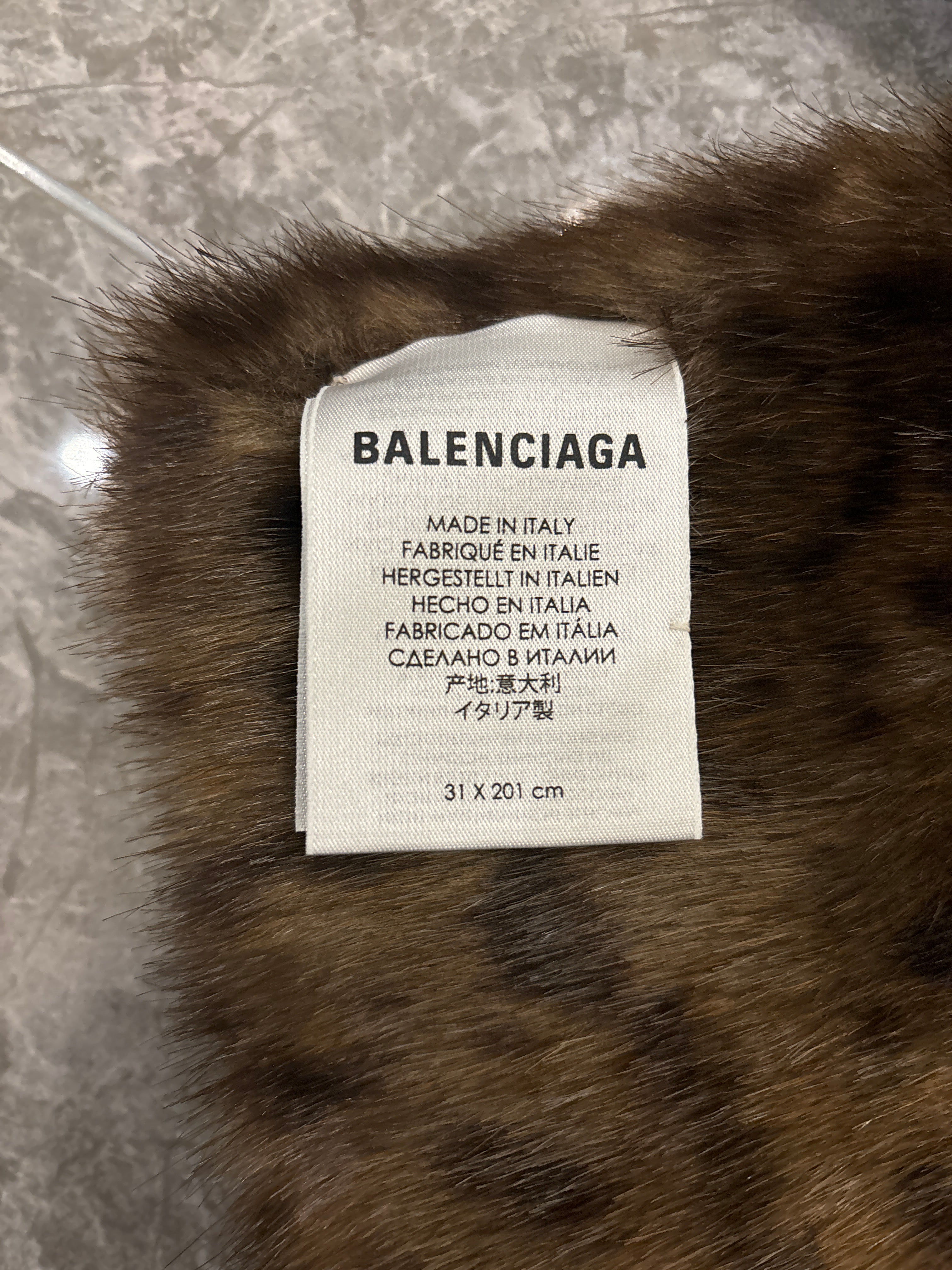 Balenciaga fur scarf