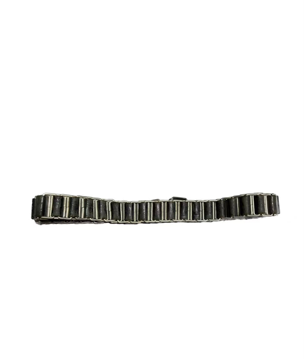 Helmut Lang Archive Military Metal Chain Leather Belt 1999