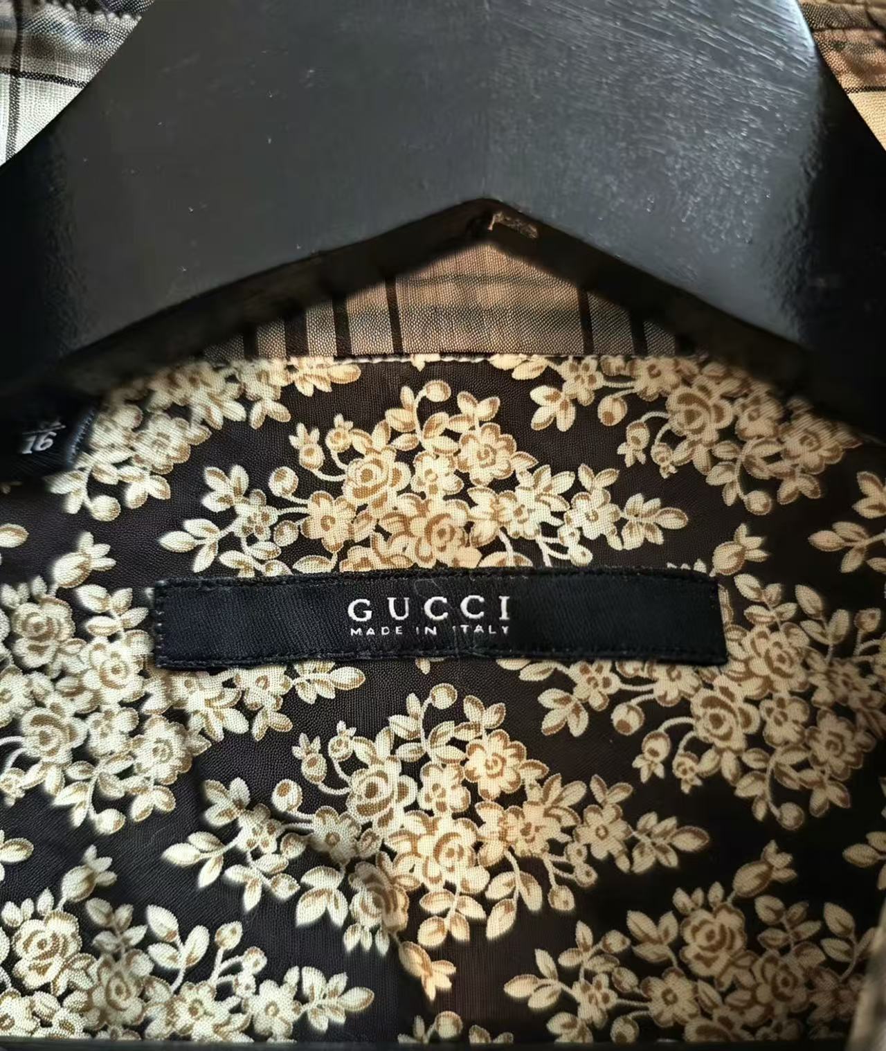 Gucci floral and checkered western shirt