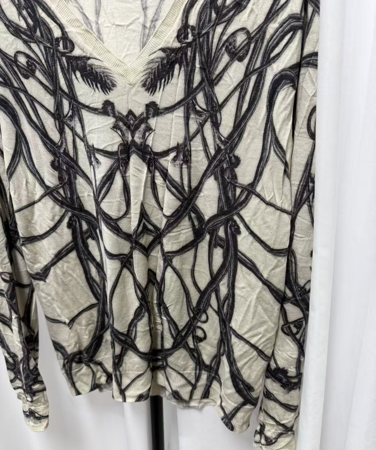 Alexander Mcqueen Thorns Pleated Vine Sweater