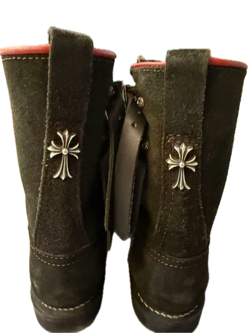 Chrome Hearts Wesco Boss Custom Engineer Boots Suede