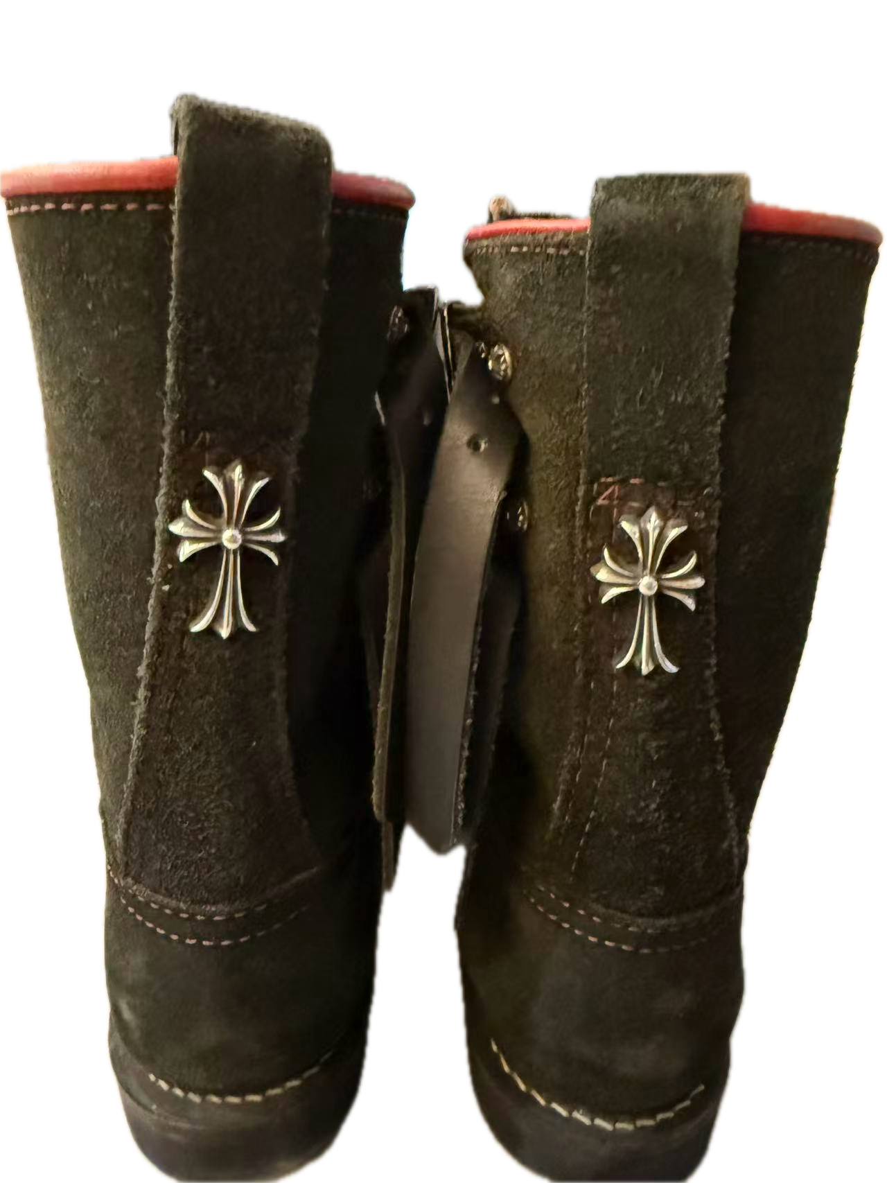 Chrome Hearts Wesco Boss Custom Engineer Boots Suede