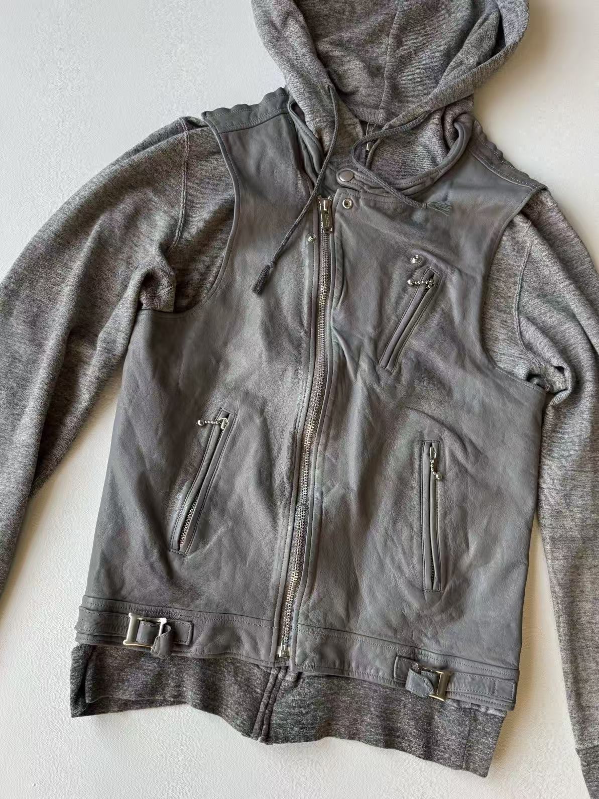 Undercover 12SS Patchwork Cowhide Leather Jacket