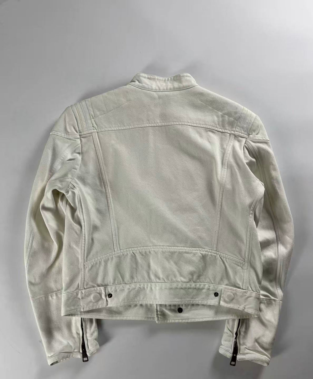 Gucci By Tom Ford 02SS Asymmetrical Zip Denim Biker Jacket