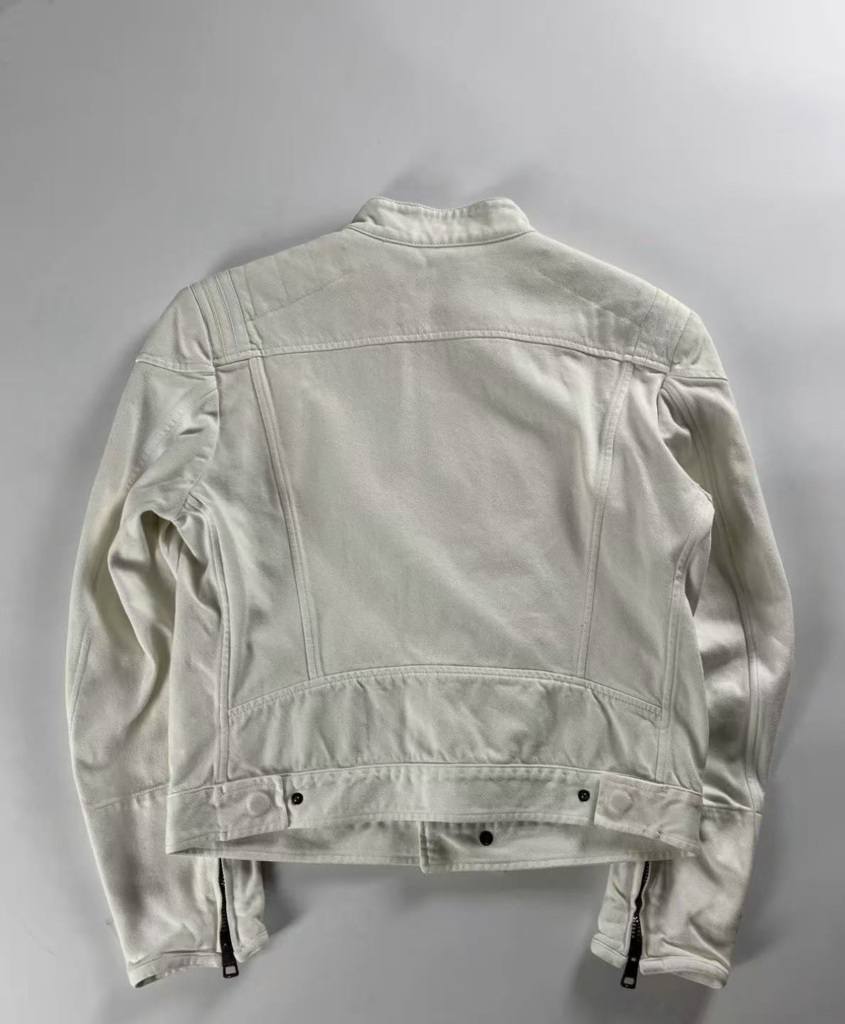 Gucci By Tom Ford 02SS Asymmetrical Zip Denim Biker Jacket
