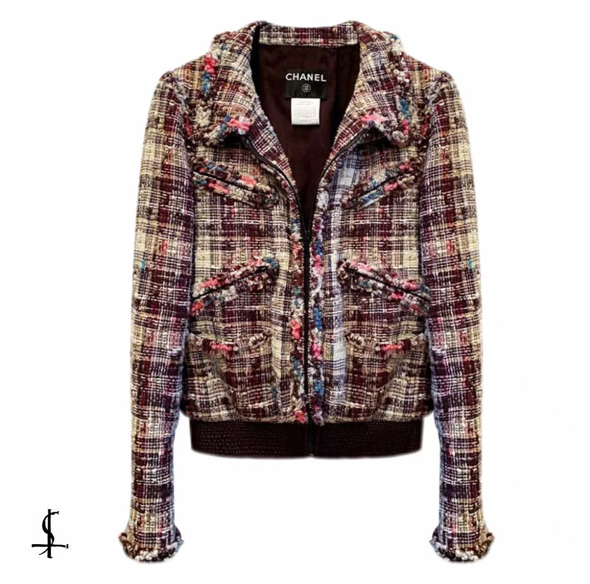 Chanel 08C Tweed Bomber Jacket