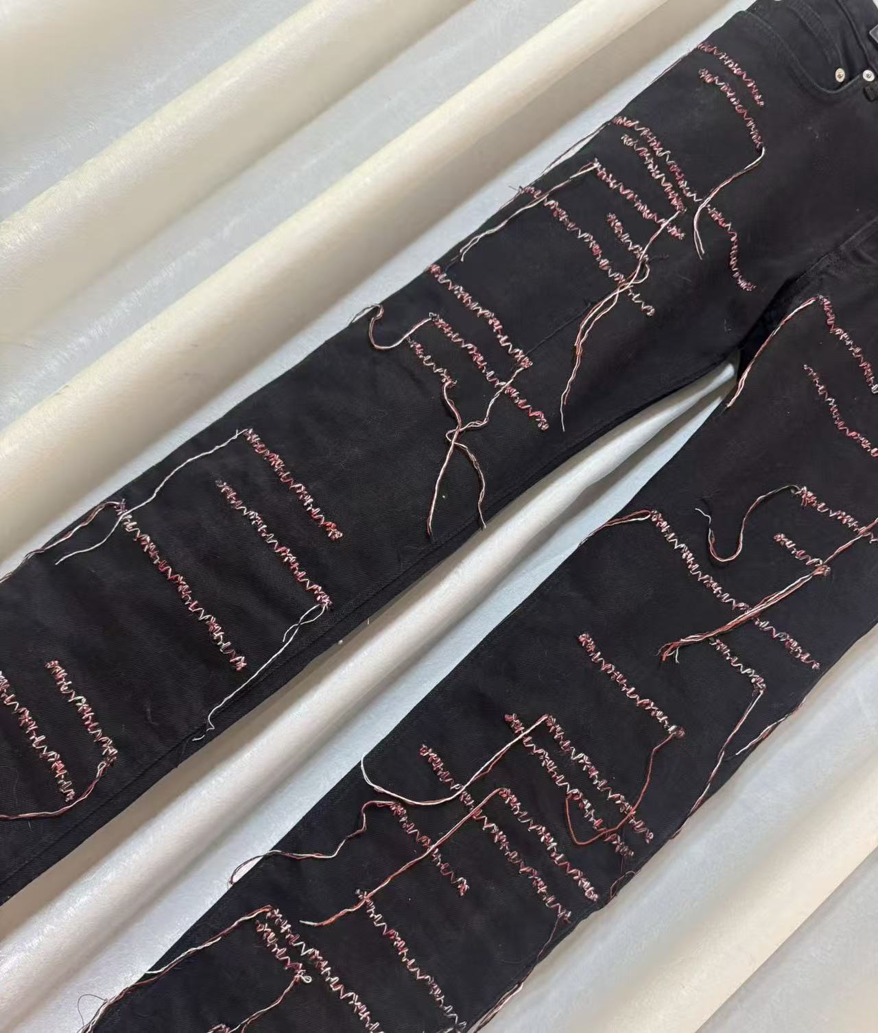 Dior Homme 16FW Red Stitched Jeans