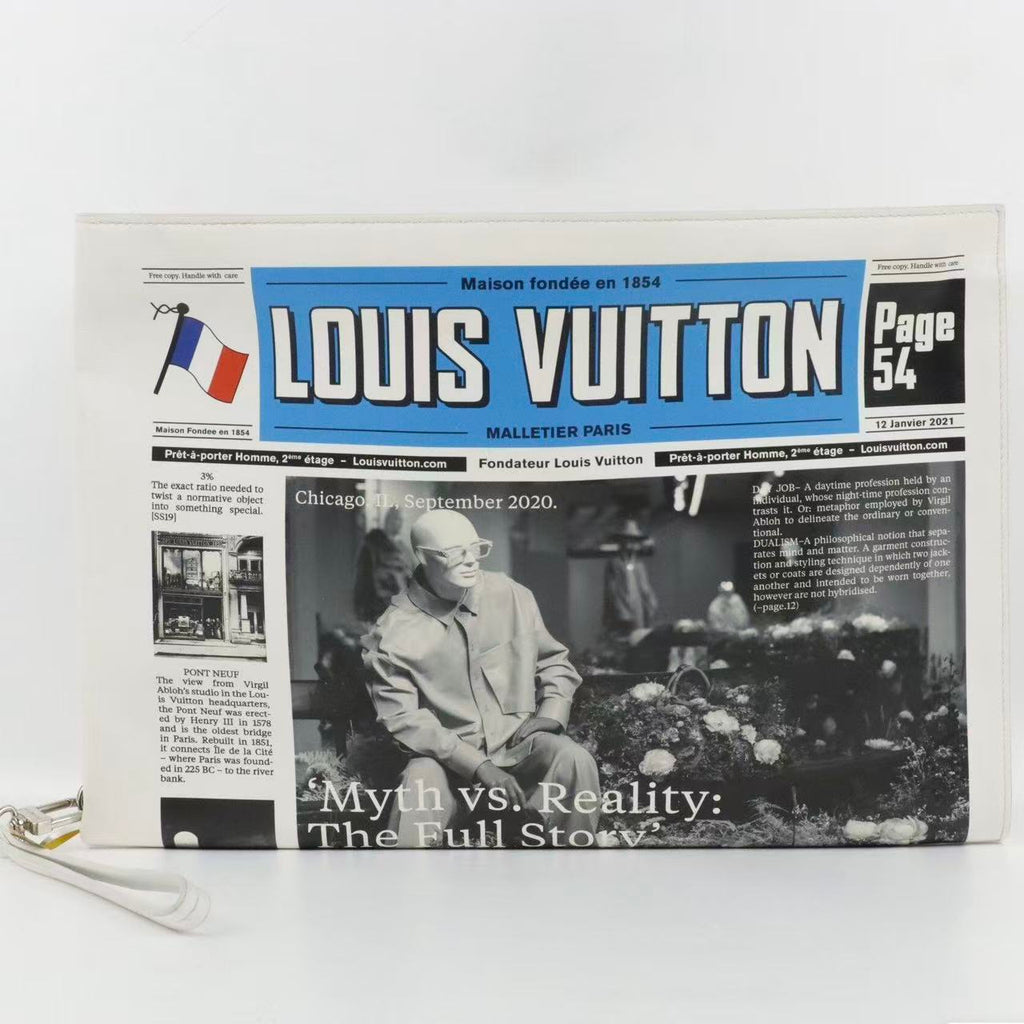 Louis Vuitton 21AW By Virgil Abloh Newspaper Print Pouch