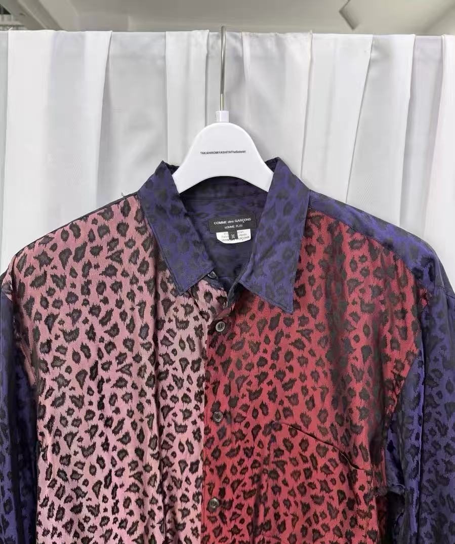 Comme Des Garcons Homme Plus 20AW Leopard Satin Shirt