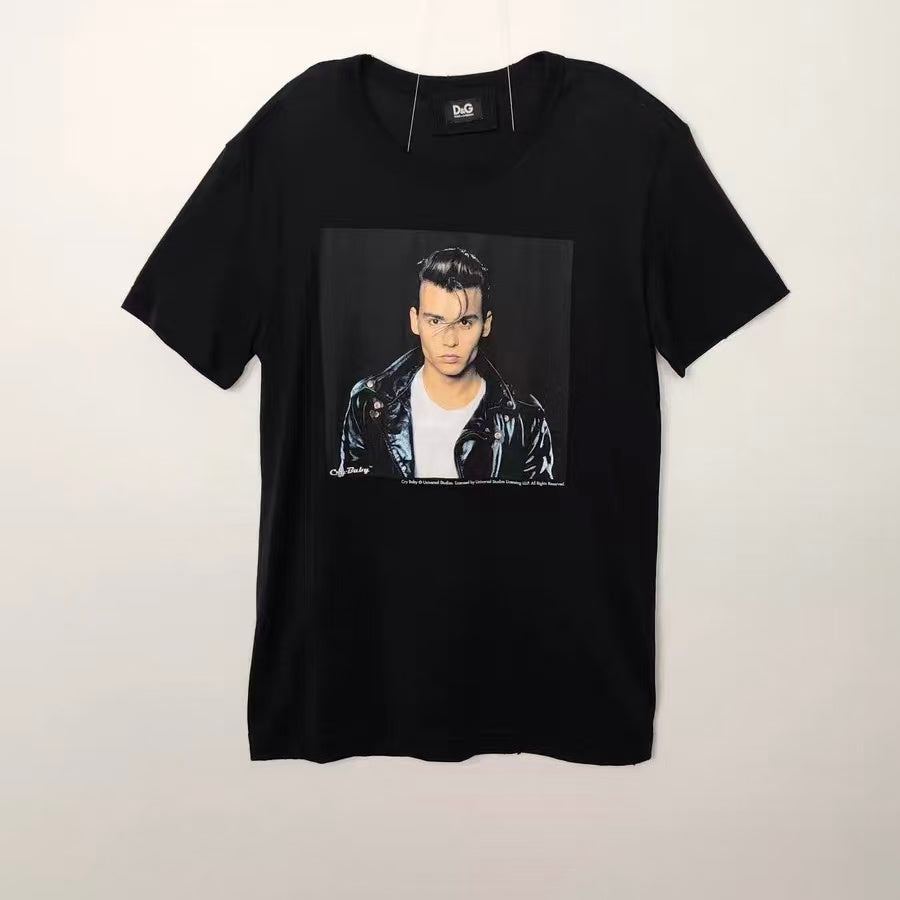 Dolce&Gabbana Cry Baby Johnny Depp Print Tee