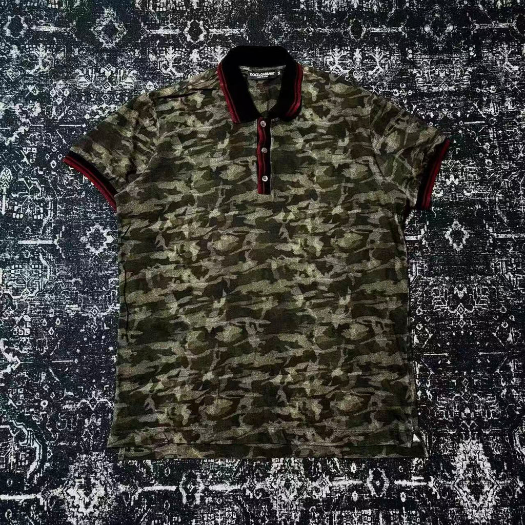 Dolce & Gabbana Camo Tiger Polo Shirt