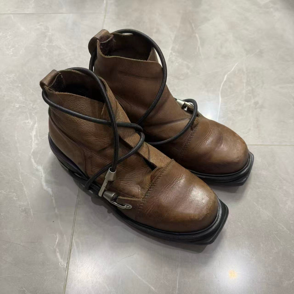 Dirk Bikkembergs 96FW Bungee Cord Metal Heel Boots