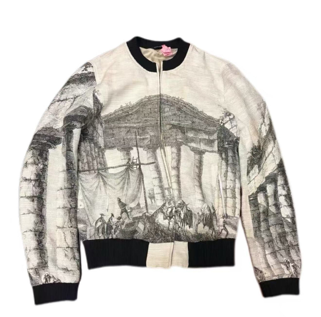 Dolce & Gabbana SS14 Roman Ancient Architecture Print Bomber Jacket