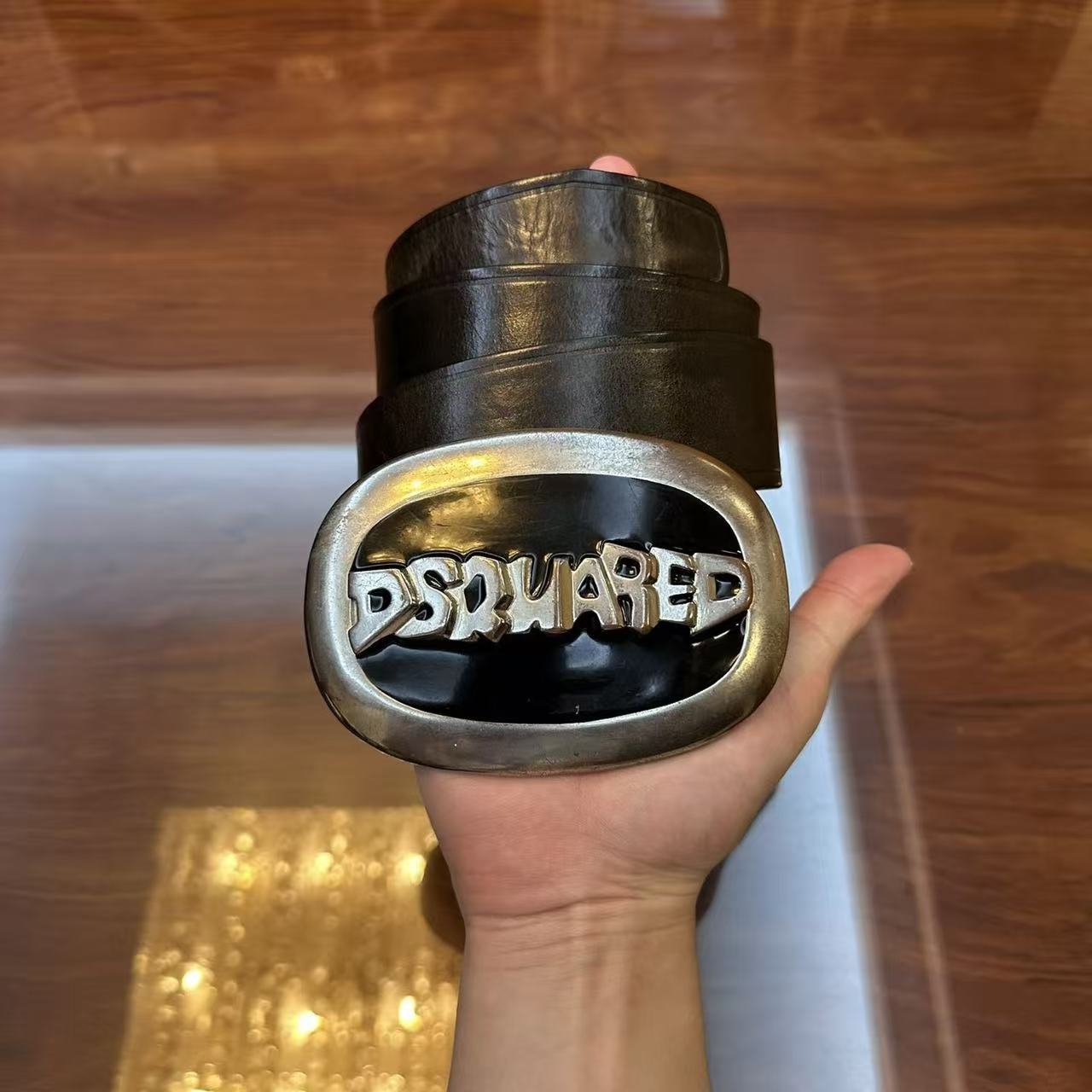 Dsquared2 Logo Buckle Leather Belt