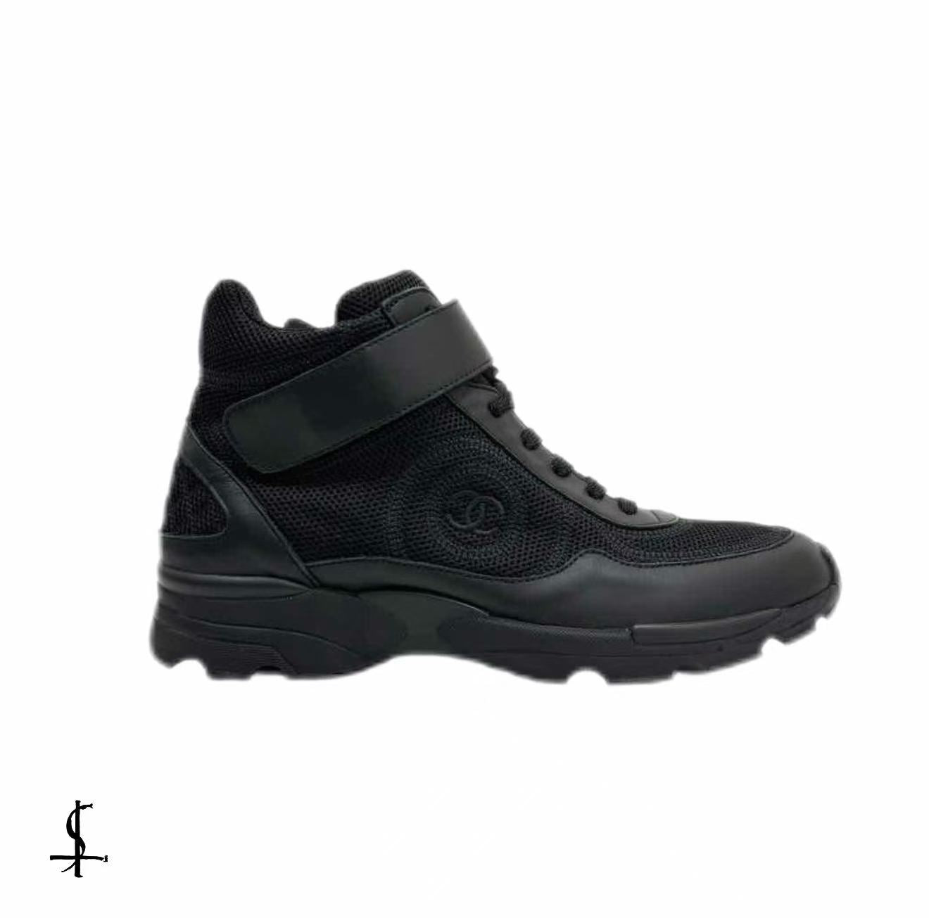 Chanel Black Hi Top Sneaker