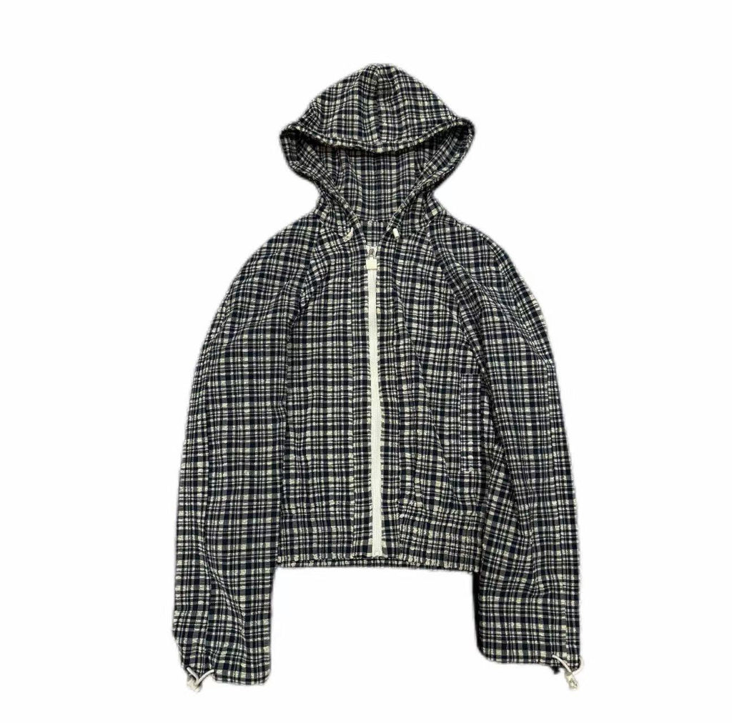 Chanel 2007 Flannel Hooded Work Jacket