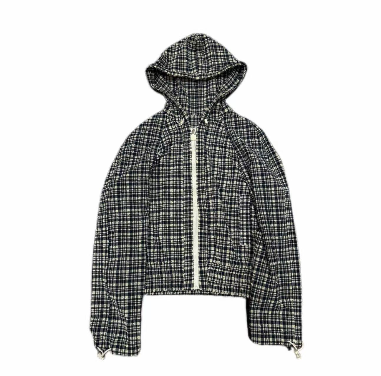 Chanel 2007 Flannel Hooded Work Jacket
