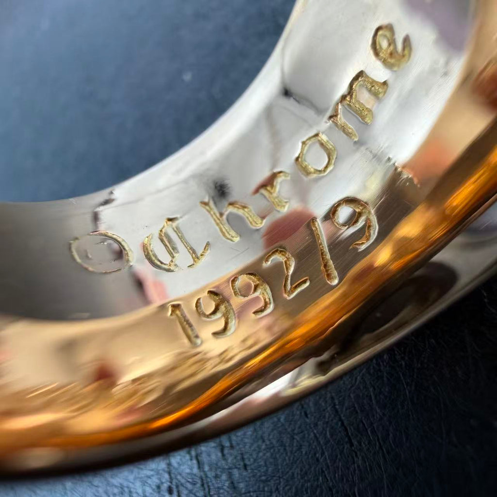 Chrome Hearts 22k Gold Diamonds Dagger Ring