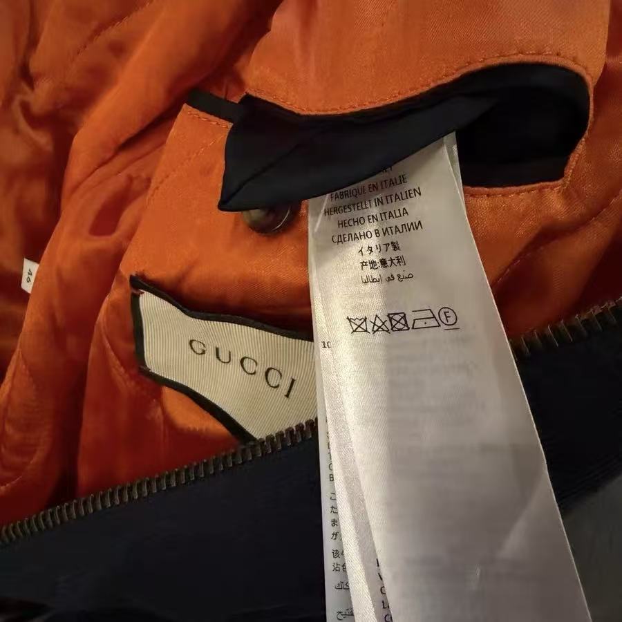 Gucci 17AW Floral Beaded Embellished Corduroy Bomber Jacket