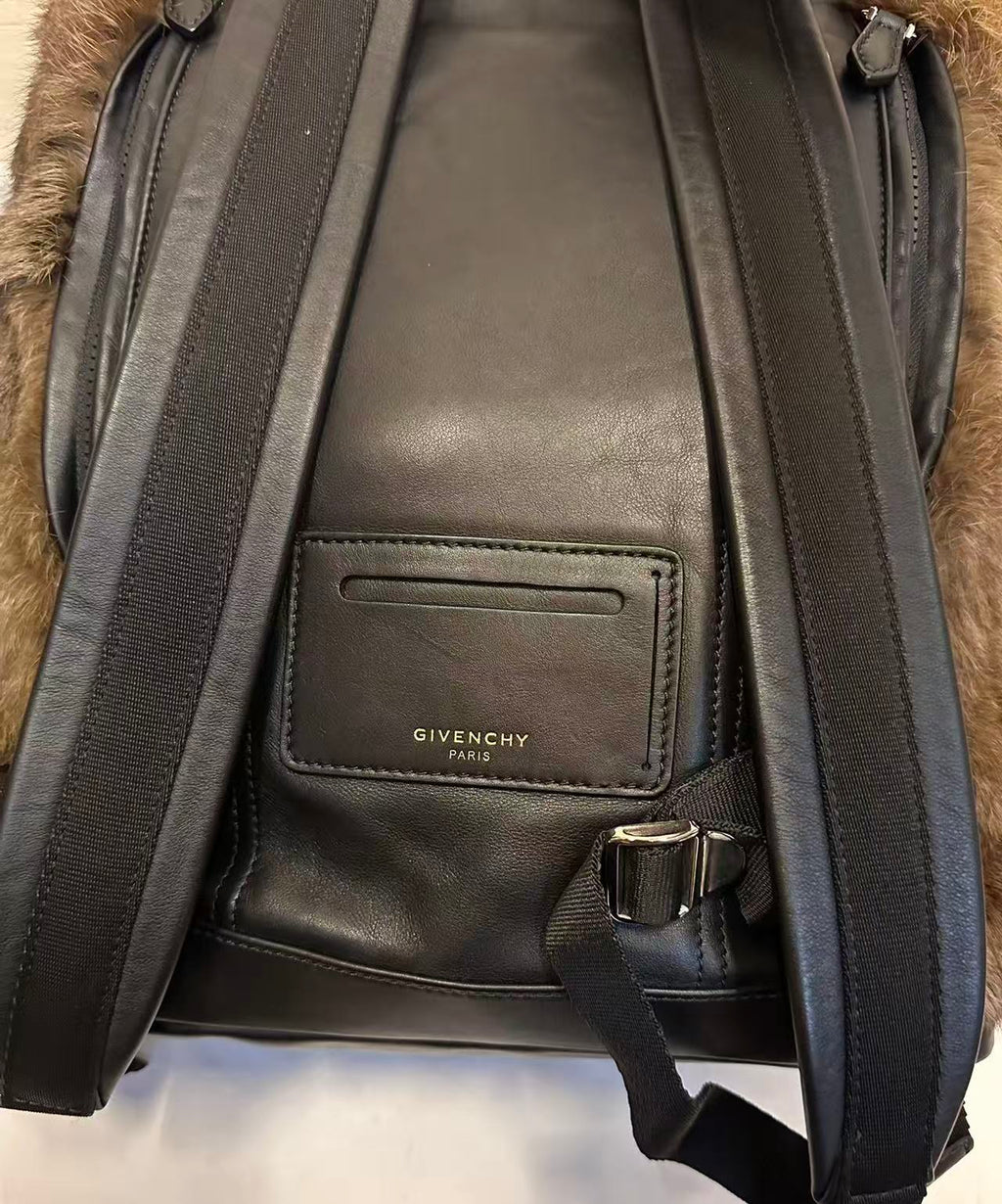 Givenchy Leather and Fur Backpack