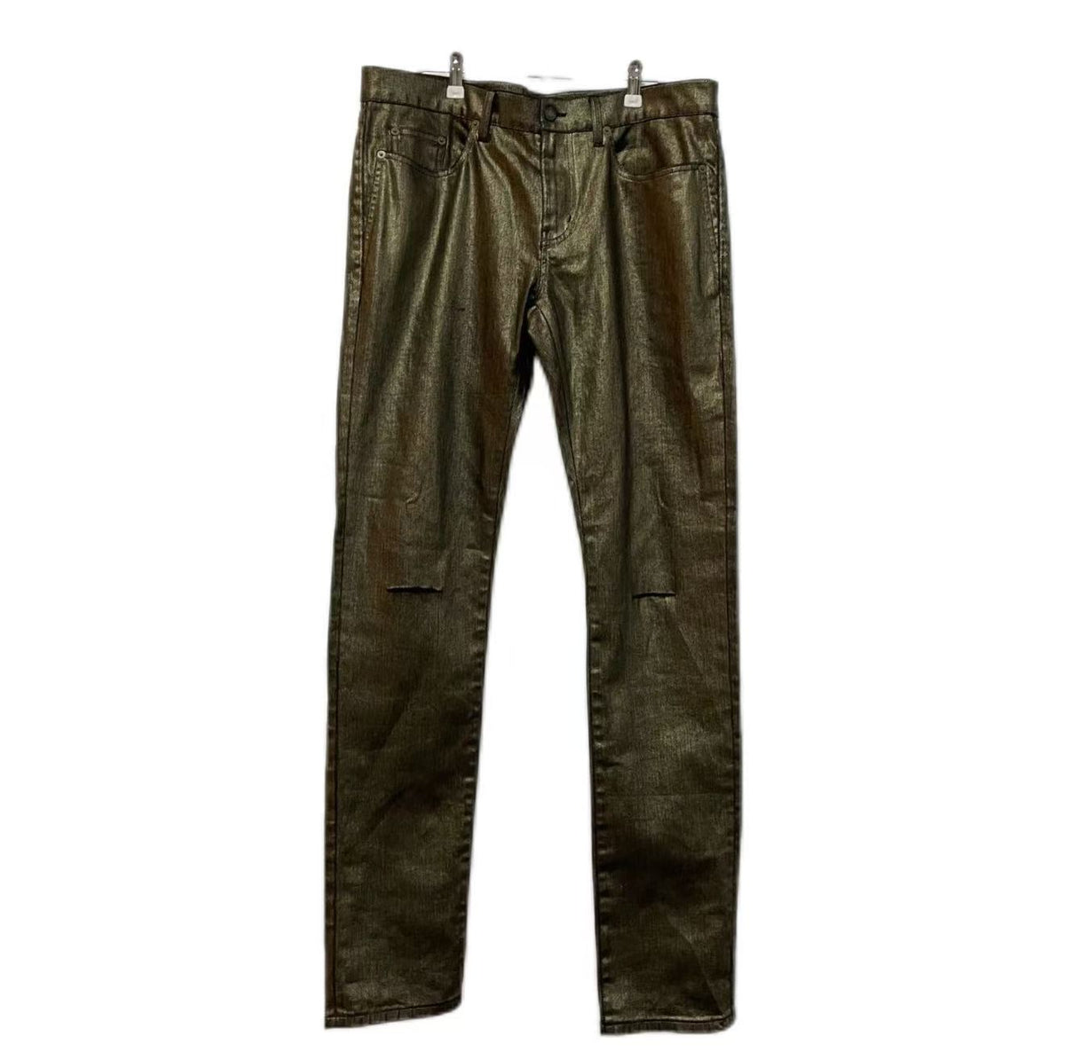 Saint Laurent D02 Gold Coated Denim Jeans